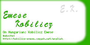 emese kobilicz business card